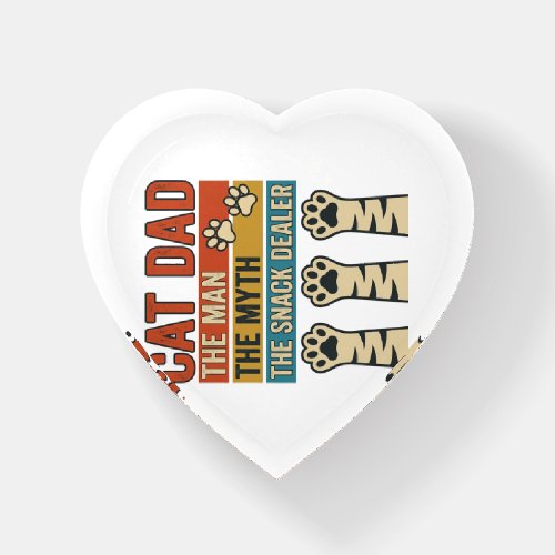 Cat Dad The Snack Dealer Vintage Cat Lover Shirt_1 Paperweight