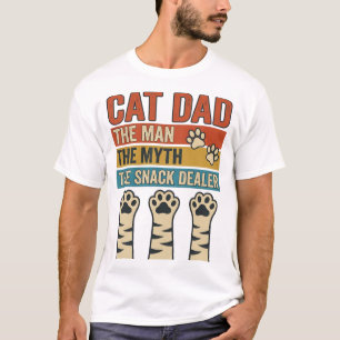 Cat Dad The Snack Dealer Vintage Cat Lover Shirt_1 T-Shirt
