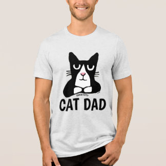 CAT DAD TUXEDO CAT PANDA KITTY T-Shirt Tri-Blend Shirt