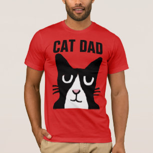 CAT DAD tuxedo cat T-shirts, Panda Kitty T-Shirt