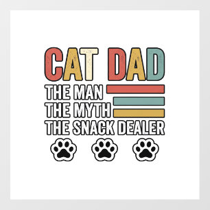 Cat Dad Vintage Funny Snack Dealer Shirt Design_1 Floor Decals