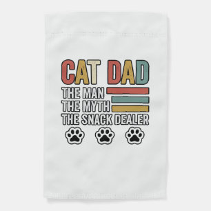 Cat Dad Vintage Funny Snack Dealer Shirt Design_1 Garden Flag