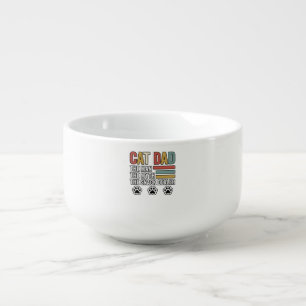 Cat Dad Vintage Funny Snack Dealer Shirt Design_1 Soup Mug