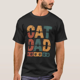 Cat Dad Vintage Retro Cat Lover Dad Father s Day G T-Shirt
