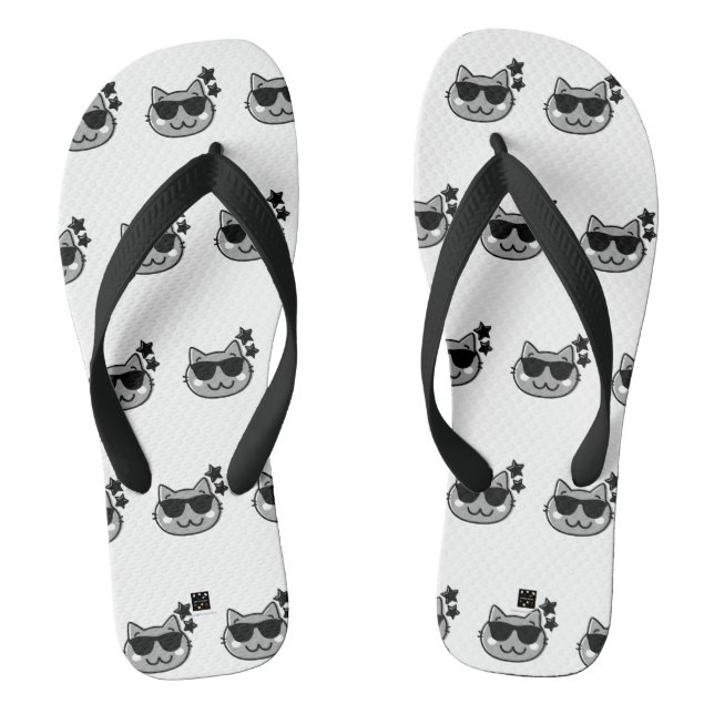 CAT DAD WHITE SLIPPERS (Footbed)