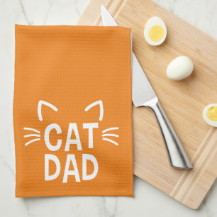 Cat Dad With Ears & Whiskers Kitchen Towel