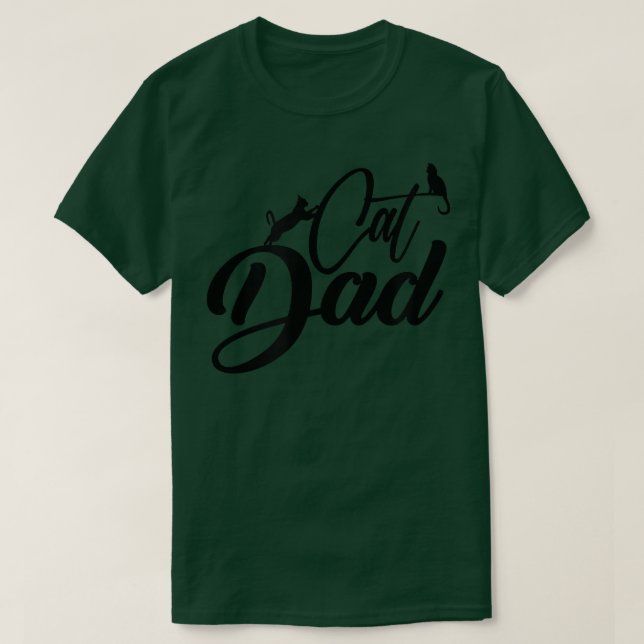Cat DadCute Cat Loving Kitty Lover Father Novelty  T-Shirt (Design Front)