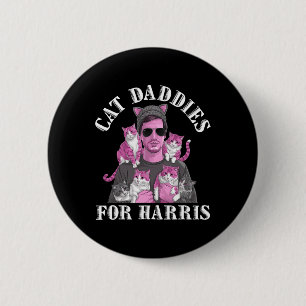 Cat Daddies For Kamala Harris 2024 Childless Cat L Button