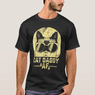 Cat Daddy Af Sunglasses Vintage Retro T-Shirt