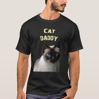 Cat Daddy Artistic Siamese cat dad T Shirt