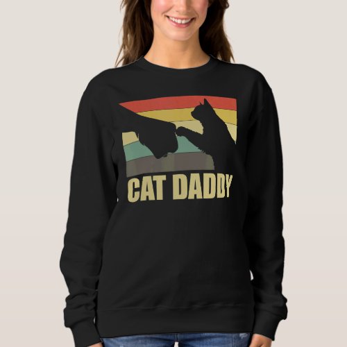 Cat Daddy  Best Cat Dad Ever Cat  Vintage Sweatshirt