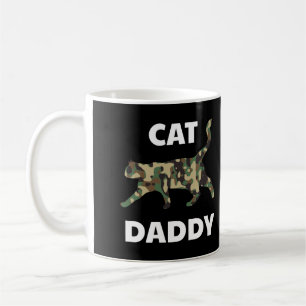 Cat Daddy Camouflage Funny Dad Pet Owner Father Ki Coffee Mug