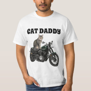 CAT DADDY DAD BIKER MENS T-SHIRTS