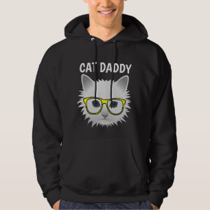 CAT DADDY DAD Black T-Shirts & Hoodies