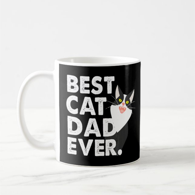Cat Daddy Father Best Cat Dad Ever  Coffee Mug (Left)