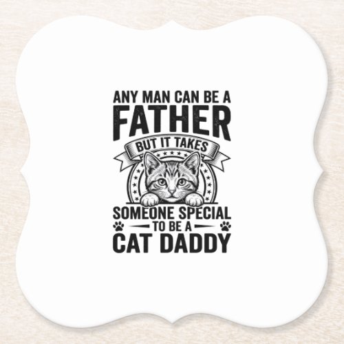 Cat Daddy Father Quote Vintage Engraving T-Shirt D Paper Coaster