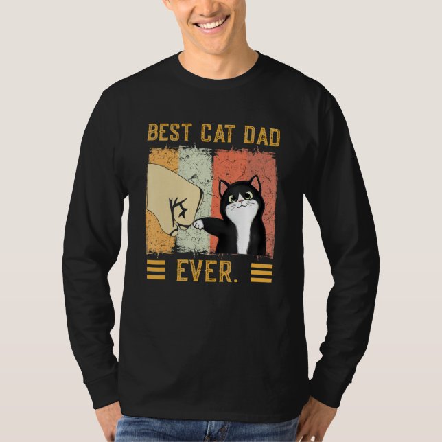 Cat Daddy  Father's Day 2022 Best Cat Dad Ever T-Shirt (Front)