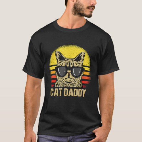 Cat Daddy Fathers Day Cat Dad T_Shirt