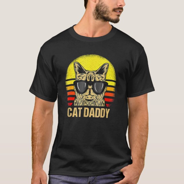 Cat Daddy Father's Day  Cat Dad T-Shirt (Front)