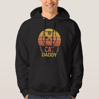 Cat Daddy  for Men  Cat Dad Ca Vintage Cat  2 Hoodie