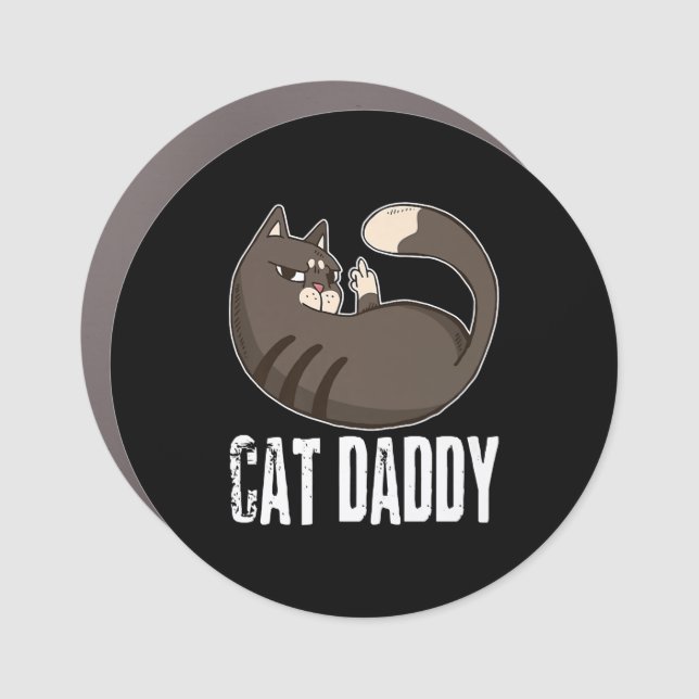 Cat Daddy | Funny Cat Lover For Fathers Day Car Magnet (Front)