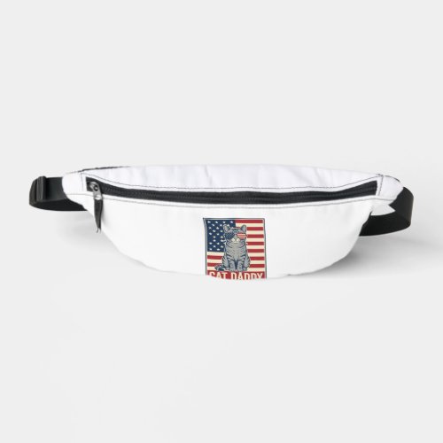 Cat Daddy Patriotic Cat Vector Design_1 Fanny Pack