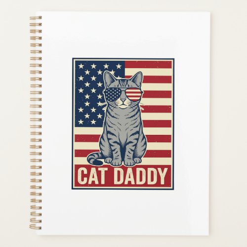 Cat Daddy Patriotic Cat Vector Design_1 Planner