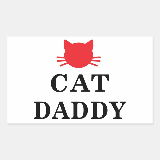 Cat Daddy Rectangle Stickers (Front)