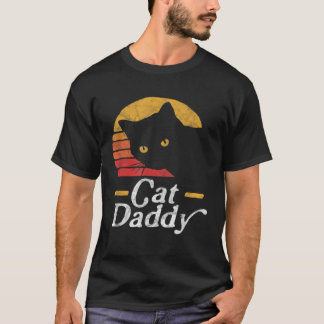 Cat Daddy Retro 70s 80s Style Distressed Vintage C T-Shirt