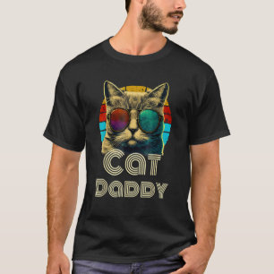 Cat Daddy Retro Cat Dad 80s 90s Vintage T-Shirt