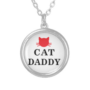 Cat Daddy Silver Plated Round Necklace