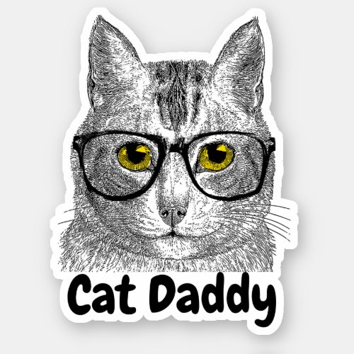 Cat Daddy Sticker
