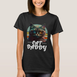 Cat Daddy Tabby Vintage Eighties Style Cat Retro T-Shirt