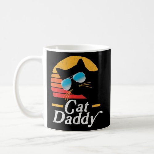 Cat Daddy Vintage 80s Style Cat Retro Sunglasses Coffee Mug