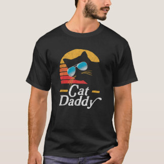 Cat Daddy Vintage 80s Style Cat Retro Sunglasses D T-Shirt