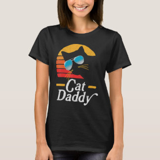 Cat Daddy Vintage 80s Style Cat Retro Sunglasses D T-Shirt