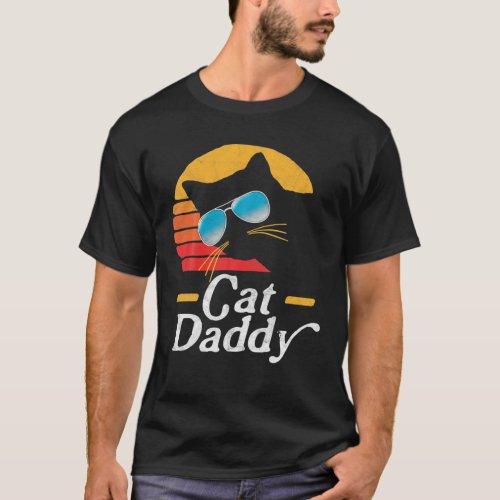 Cat Daddy Vintage 80S Style Retro Sunglasses Distr T_Shirt