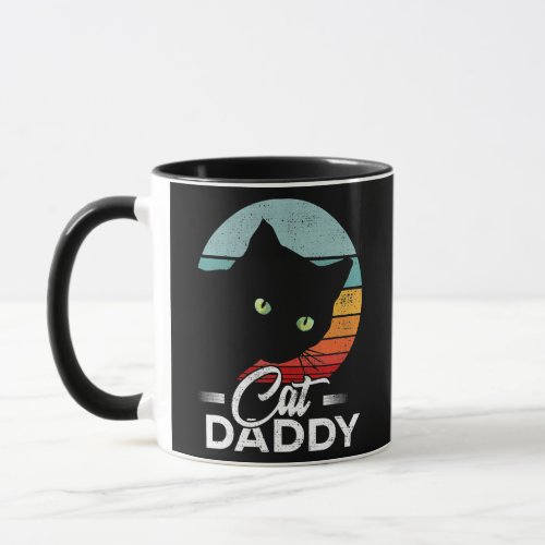 Cat Daddy Vintage Best Cat Dad Ever Funny Cat Mug
