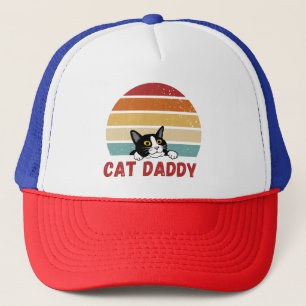 Cat Daddy Vintage Cat 80s Retro Style For Men Trucker Hat