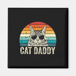 Cat Daddy Vintage Distressed Maine Coon Cat Dad Magnet
