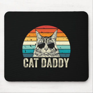 Cat Daddy Vintage Distressed Maine Coon Cat Dad  Mouse Pad