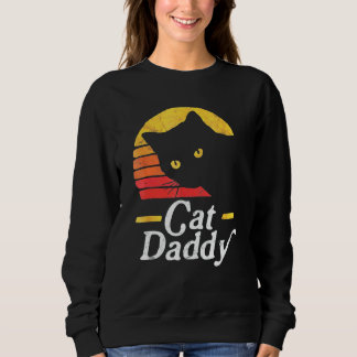 Cat Daddy Vintage Eighties Cat Retro Distressed Sweatshirt