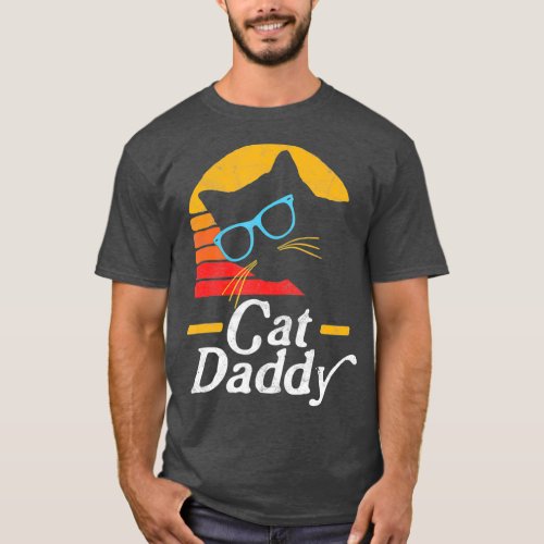 Cat Daddy Vintage Eighties Style Cat Hipster T_Shirt