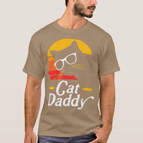 Cat Daddy Vintage Eighties Style Cat Hipster T_Shirt