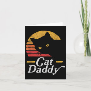 Cat Daddy Vintage Eighties Style Cat Retro Distres Card