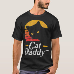 Cat Daddy Vintage Eighties Style Cat Retro Distres T-Shirt
