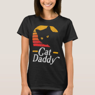 Cat Daddy Vintage Eighties Style Cat Retro Distres T-Shirt