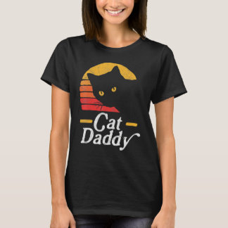 Cat Daddy Vintage Eighties Style Cat Retro Distres T-Shirt