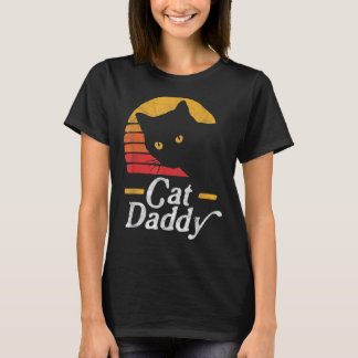 Cat Daddy Vintage Eighties Style Cat Retro Distres T-Shirt