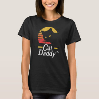 Cat Daddy Vintage Eighties Style Cat Retro Distres T-Shirt